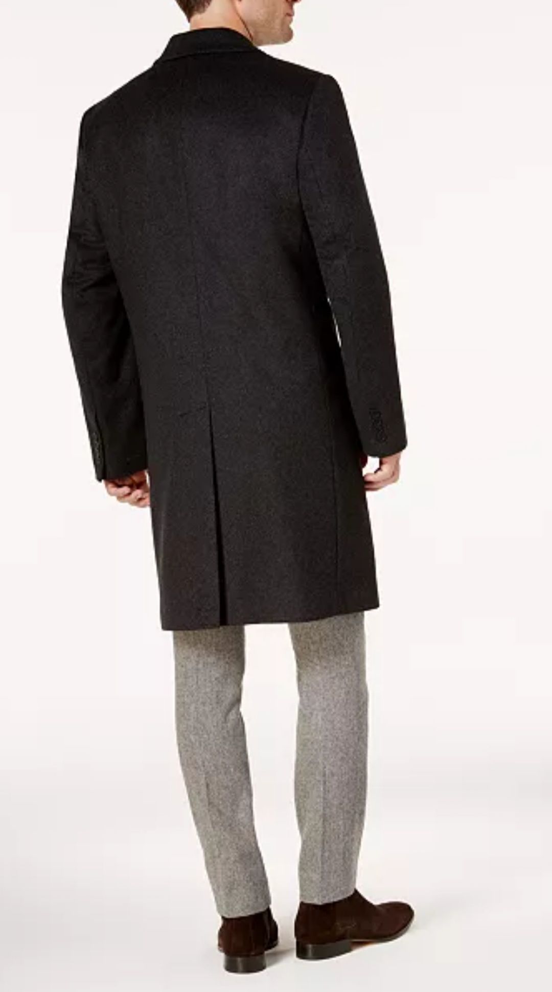 Palton clasic bărbătesc negru lână Michael Kors, măsură mare-XXL-48R