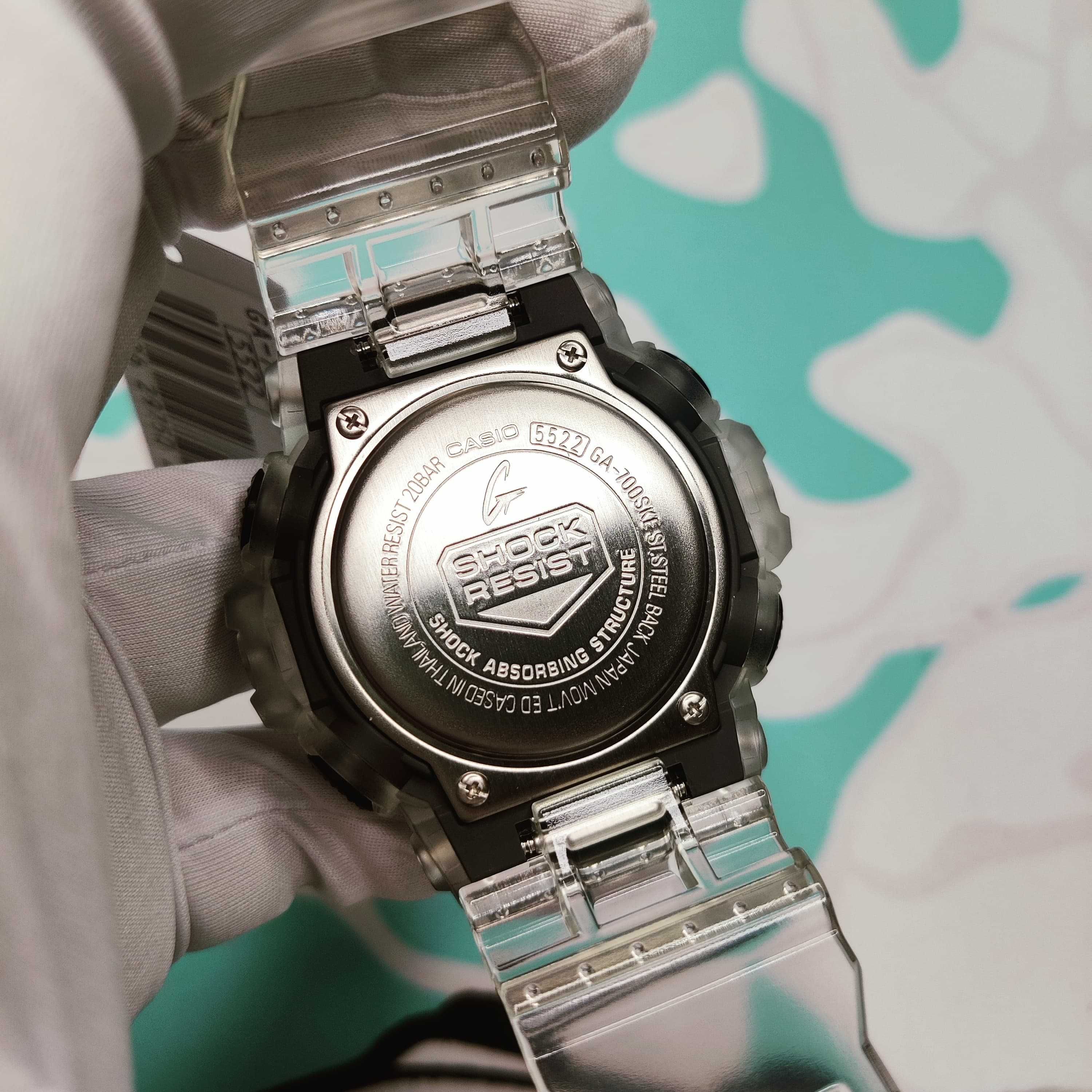 Casio G-Shock GA-700SKE-7A наручные часы Skeleton прозрачные оригинал