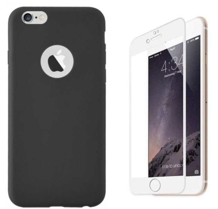 Husa Silicon Premium si Folie Sticla Safe Glass Iphone 7/8 Plus SE 16E