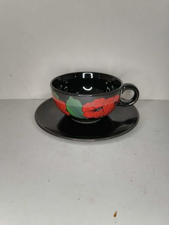 Ръчно изрисувана дизайнерска керамична чаша за чай – Pflanzkeramik