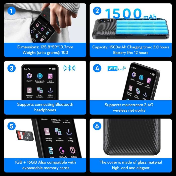 AI преносим преводач 138 езика, превод и офлайн , тъчскрийн и ChatGPT