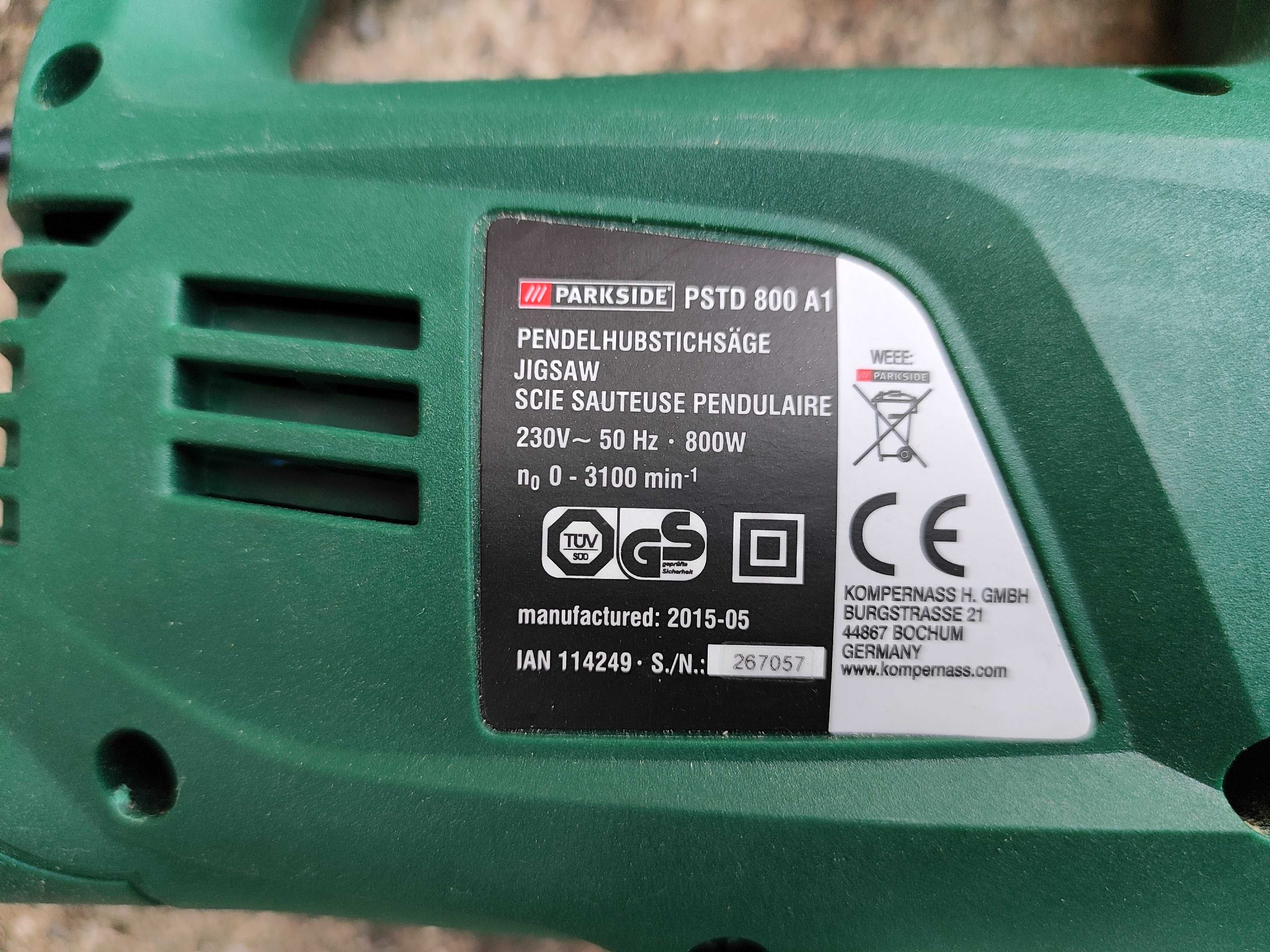 Махален прободен трион зеге PARKSIDE PSTD 800 A1