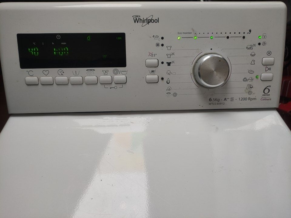 mașină de spălat rufe verticală, Whirlpool, 6,5 kg, defectă