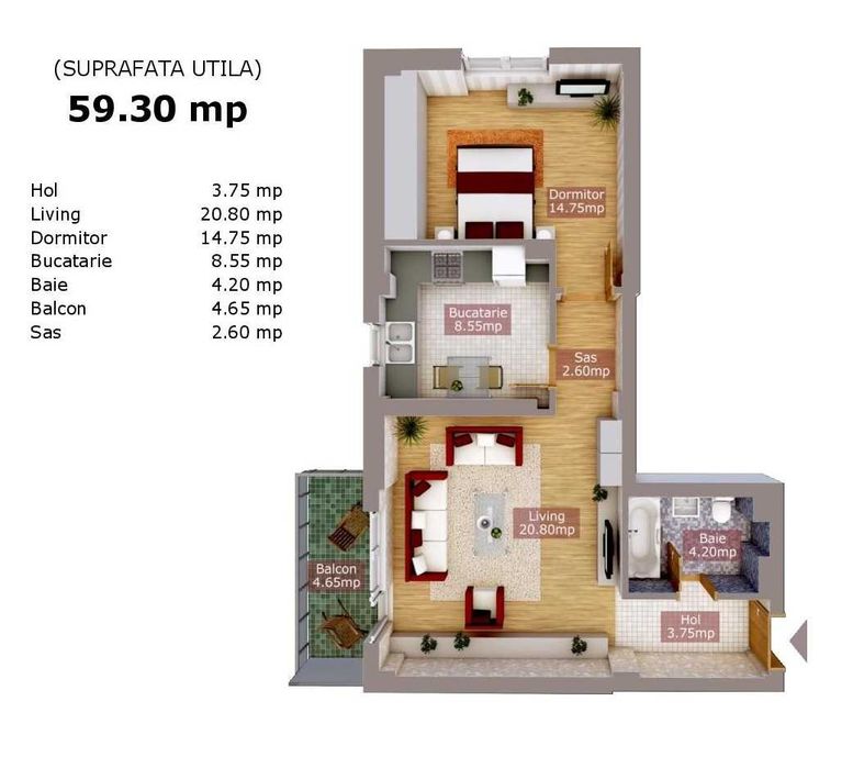Rotar Park I, Metrou Pacii, Militari, 2 camere, 59mp, 10/10