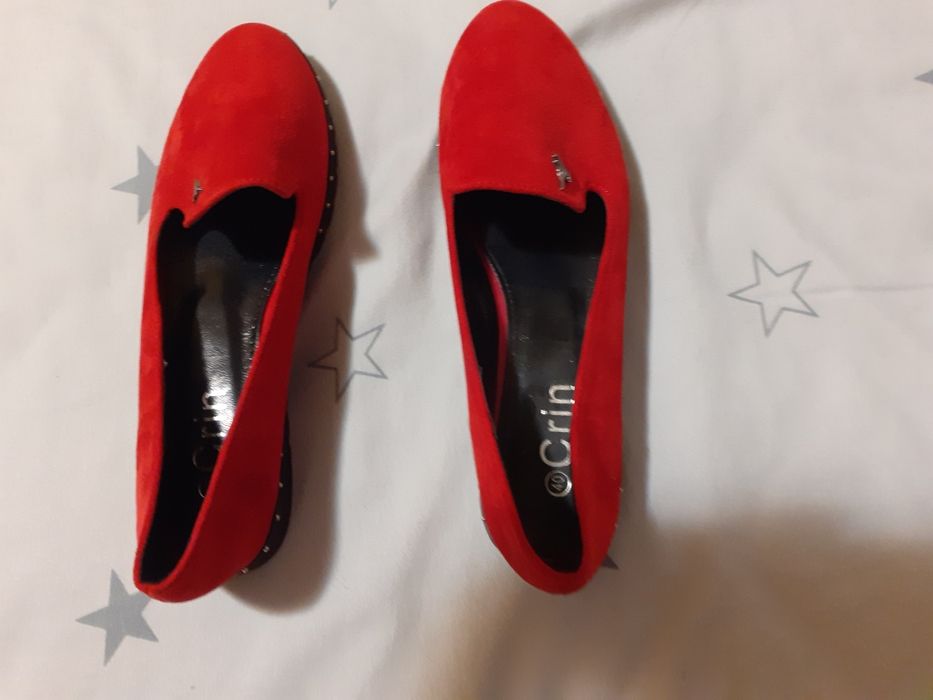 Espadrile culoarea rosie