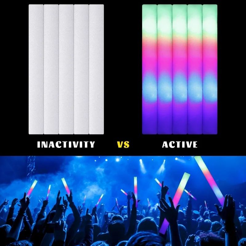 Baghete luminoase LED stick cu jocuri de lumini spuma party, nunta, bo