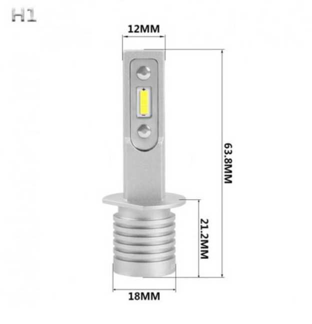 V9 LED крушки H1 H3 H4 H7 H8 HB3 HB4 без вентилатор 6000K