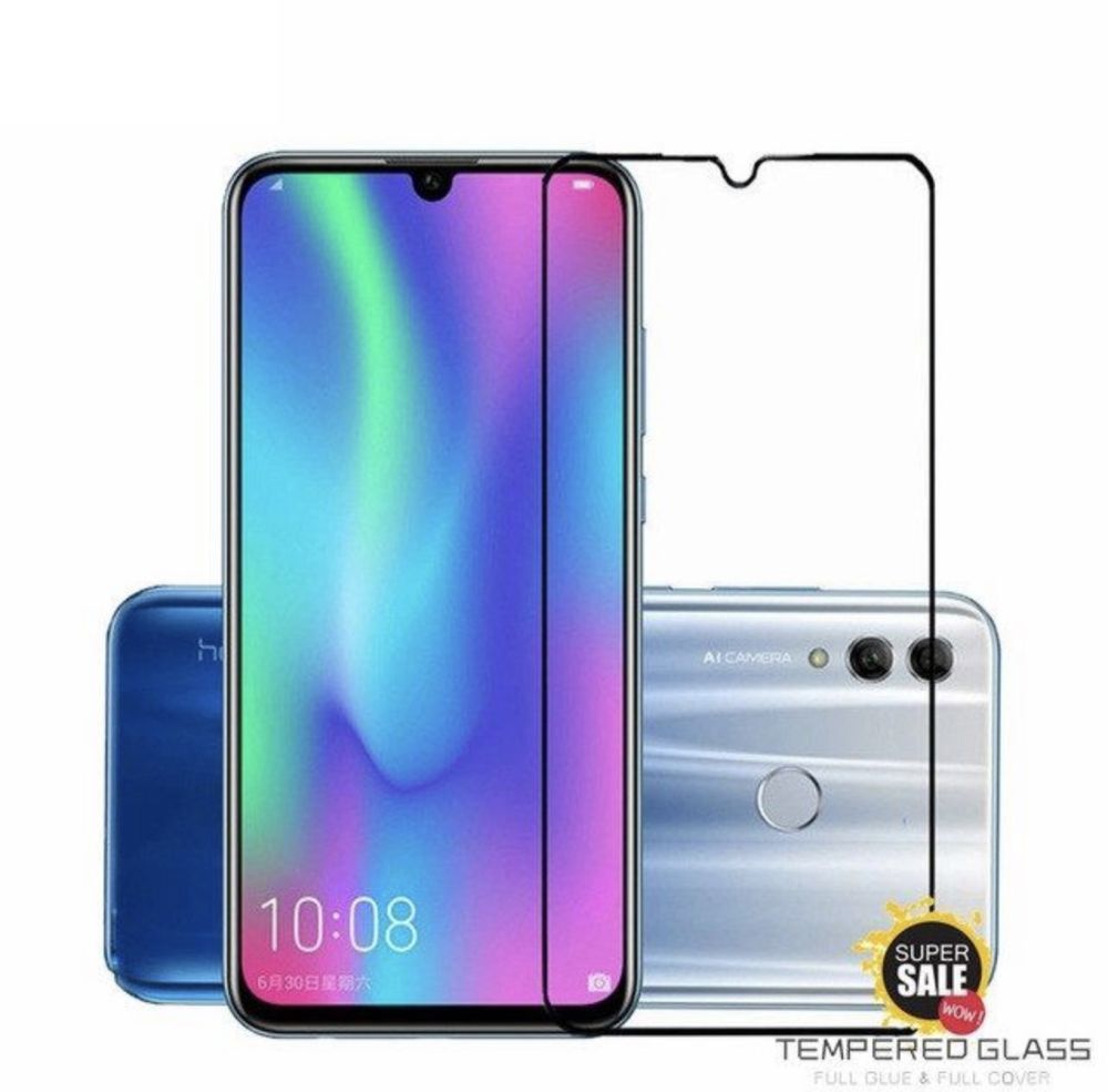 Huawei P Smart 2019 2021 Husa TPU Neagra / Clara + Folie Sticla 9D