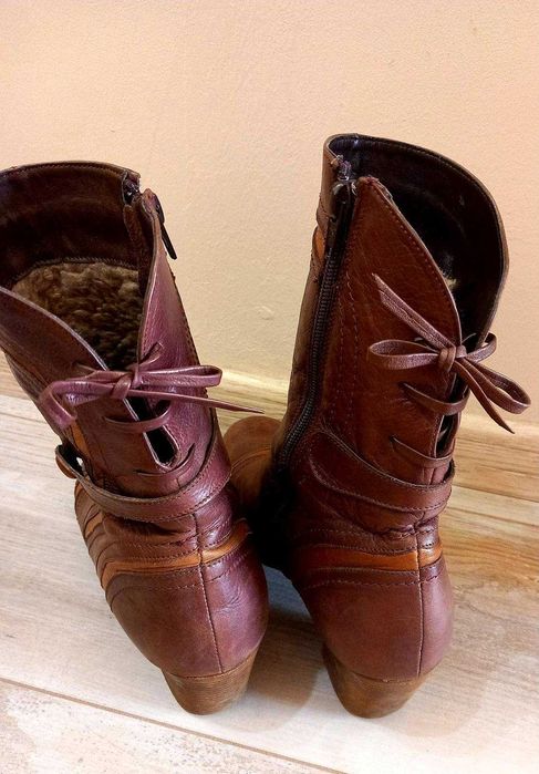 Кубинки, ботуши, боти естествена кожа - черни, кафяви, зелени, N 37