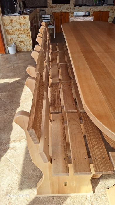 Masa lemn masiv  frasin  și tei 3000/90