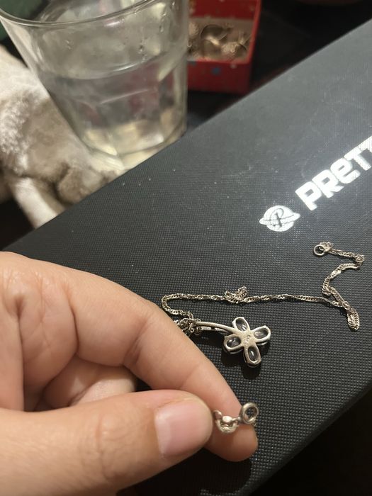 Lantisor cu pandantiv floare argint