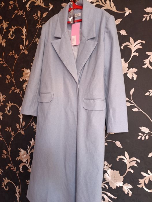 Шикарное женское длинное пальто из Pink Island, размер 48