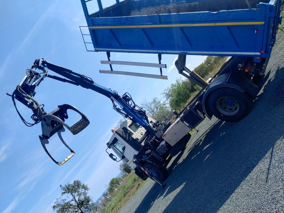 Iveco eurocargo basculabil și macara forestiera loglift Z