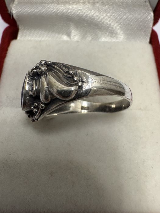 Inel vechi, argint 925 cu piatra lapis lazuli. Vintage