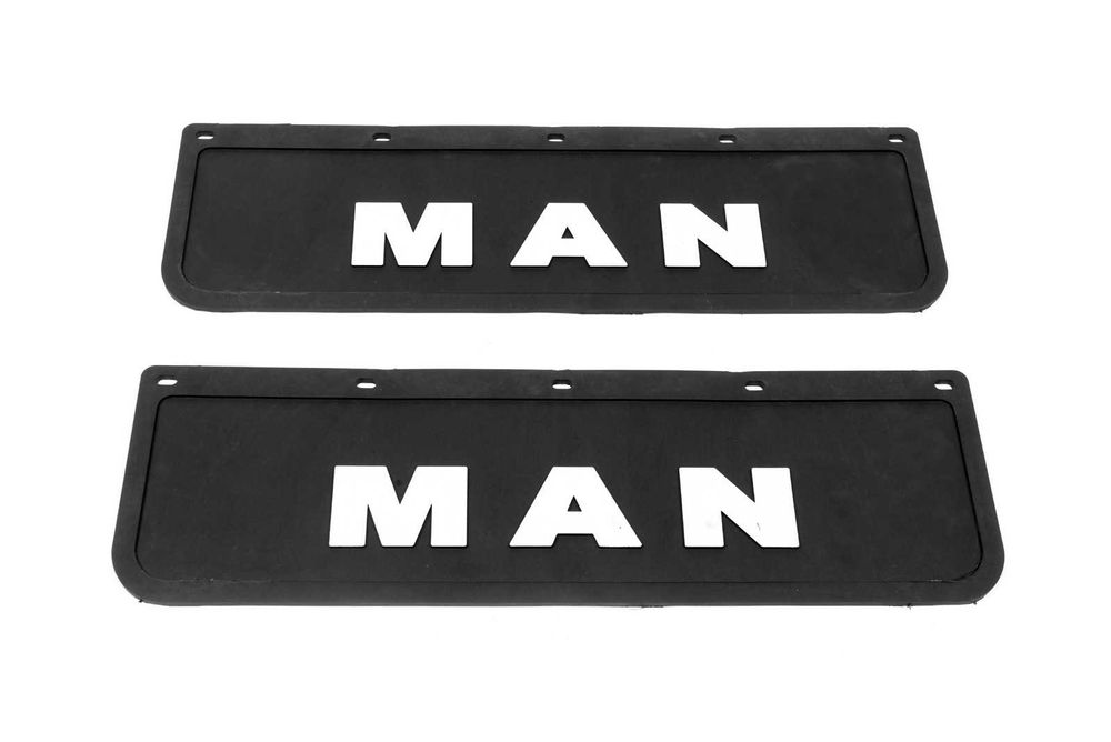 Релефни Черни Гумени Калобрани за Man / Ман 60x18 см к-т