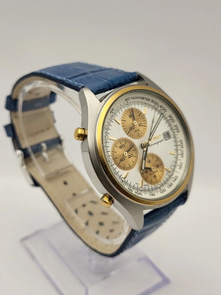Seiko 7T32 7C60 A0 Chronograph Alarm CEAS 39mm Japan 1995 Functional