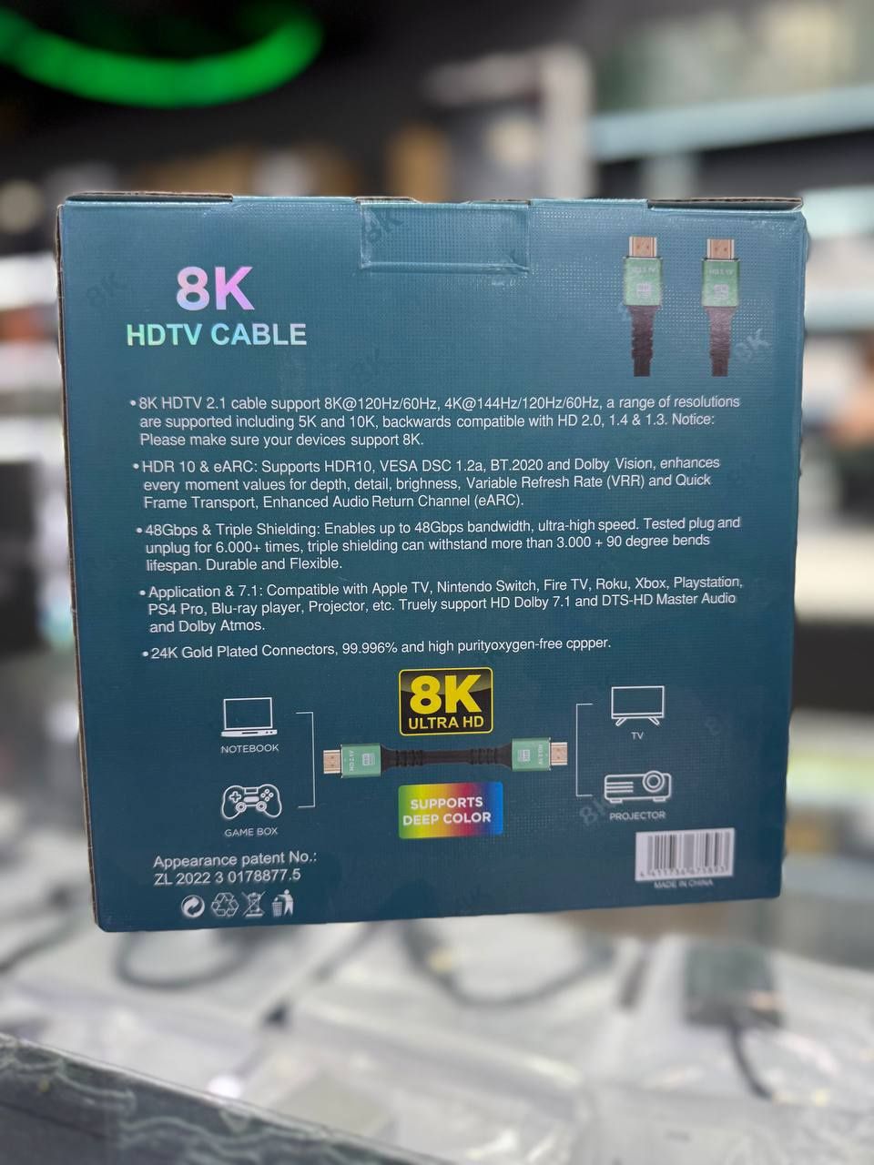 Скидка!Hdmi кабель 2.1 v 8 k ultra hd / hdr / ARC ( 120 hz ) 10 M