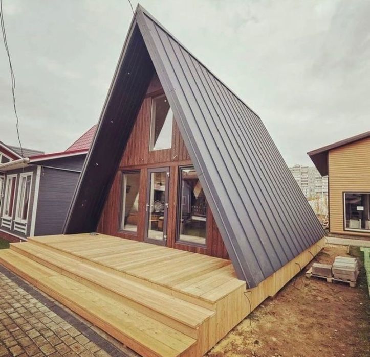 Vând cabane tip A frame