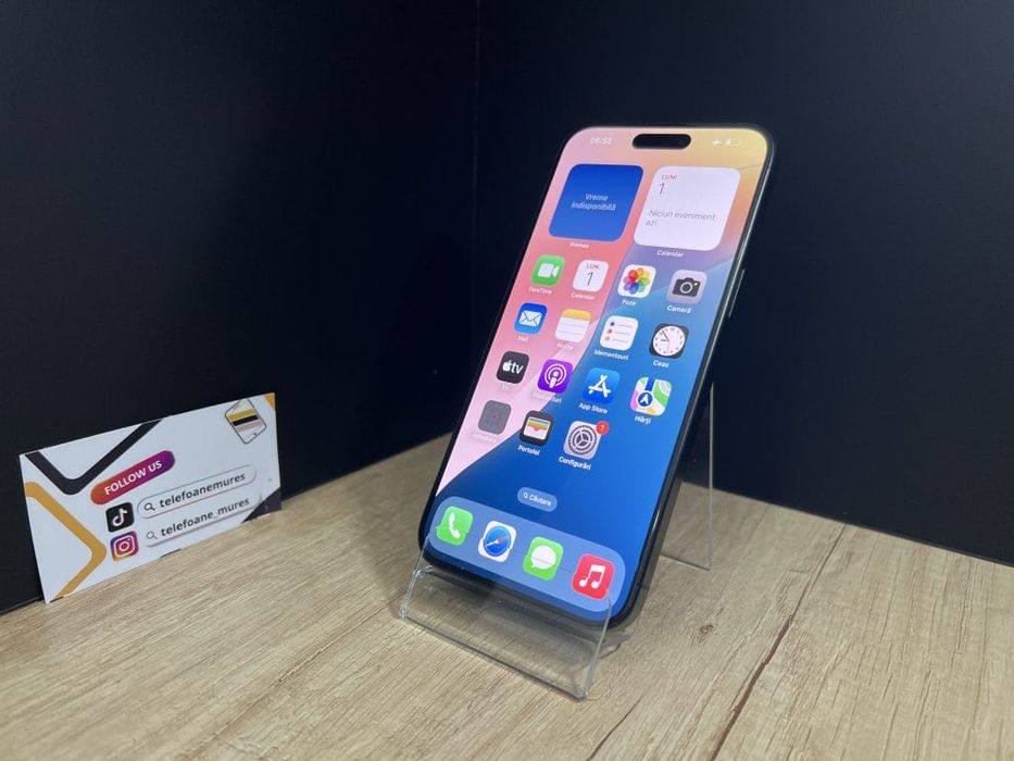 Iphone 15 Pro Max 256Gb Black Titanium 3 ani garanție, Telefoane Mureș