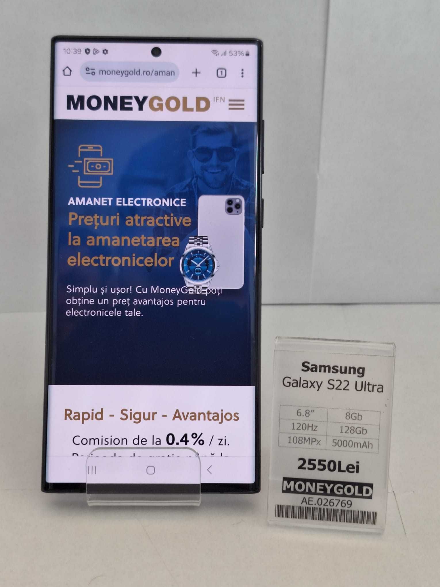 Telefon Samsung Galaxy S22 Ultra 5G MoneyGold AE.026769