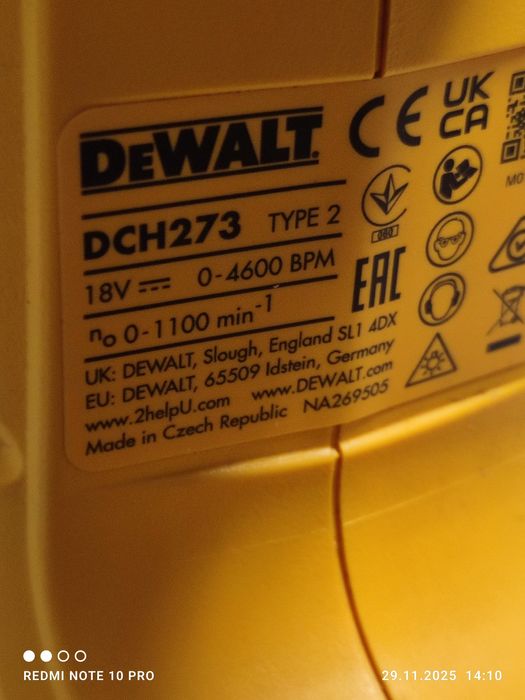 Rotopercutor dewalt dch 273,an 2025 ,ac 5 ah