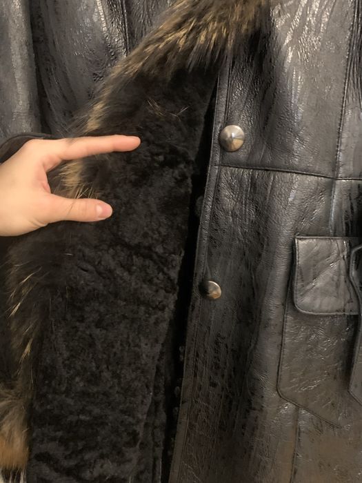 Cojoc din piele cu blana naturala