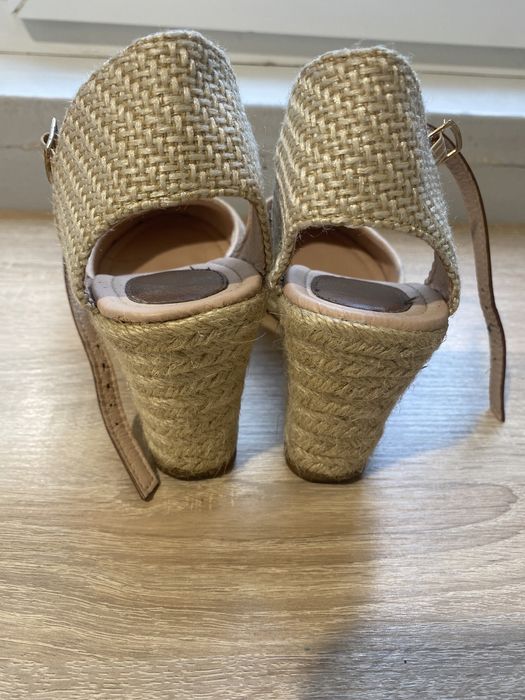 Espadrile sandale  roz prafuit , marimea 39