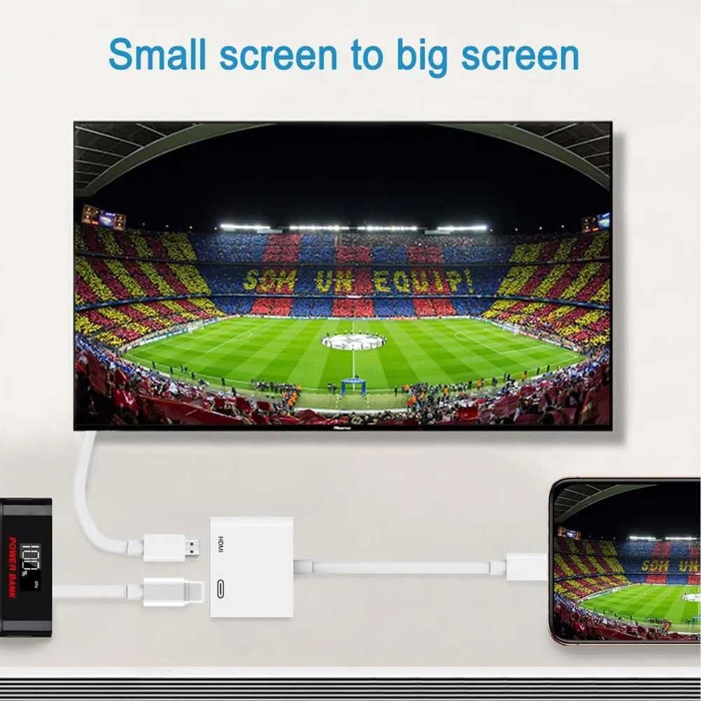 Преходник HUB22, Lightning към HDMI, Digital AV adapter, За iPhone