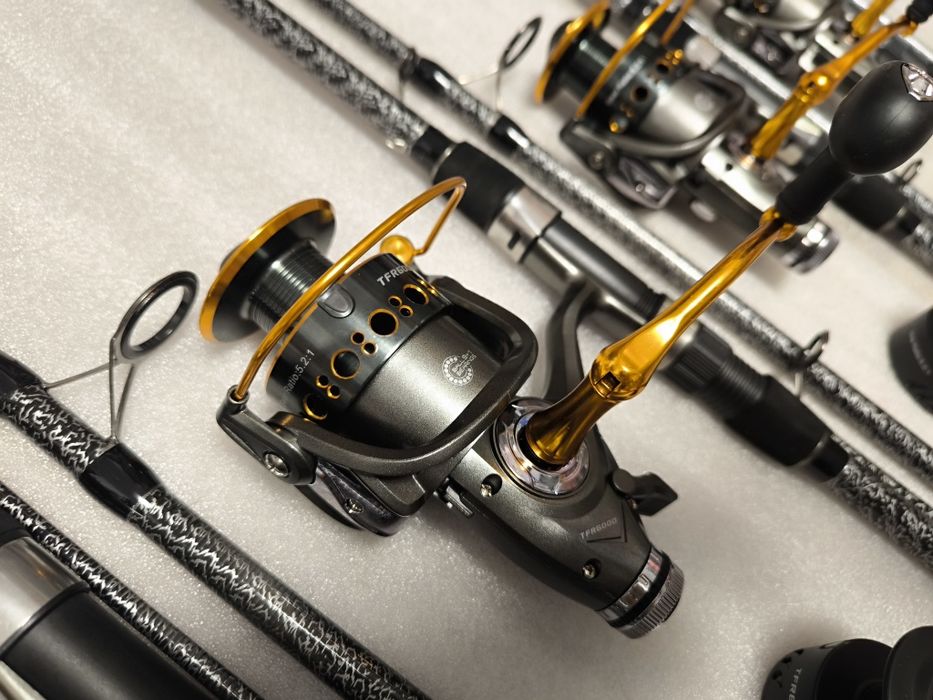 SET 3 Lansete Diamant Alb 3.60 4.0Lbs 3 Tronsoane + 3 Mulinete TFR 600