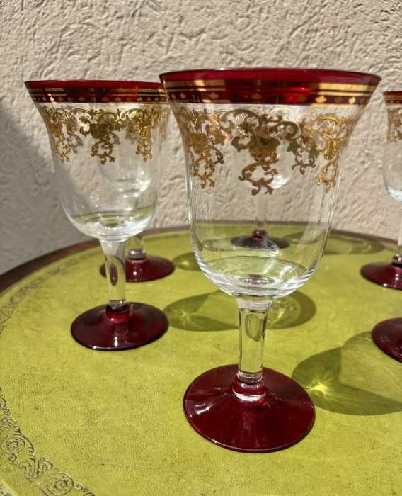 Elegant set de lux-sase pahare pentru vin-Murano Medici-Italia