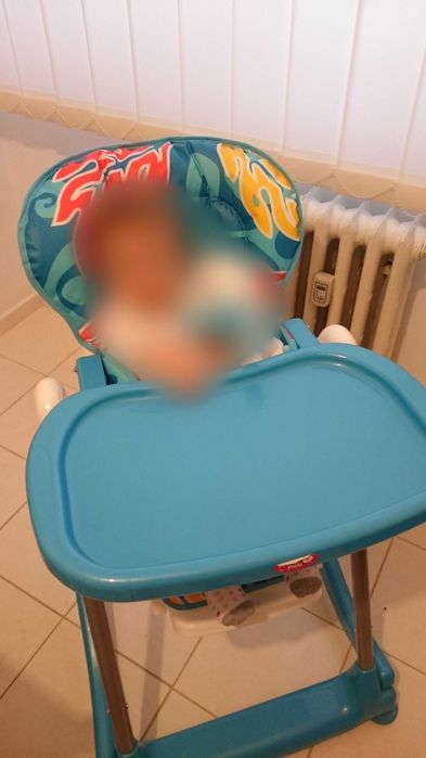 Scaun de masa copii Primii pasi albastru