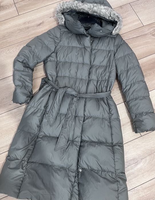 Дамско зимно дълго яке с колан