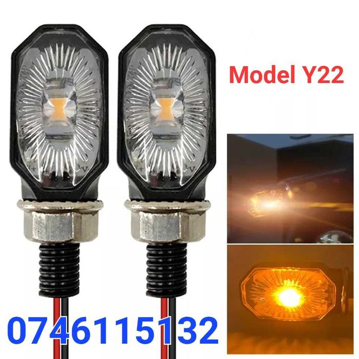 Moto Scuter Atv Motocicleta Cross-Semnalizare-Semnalizari-LED-Mici-Y22