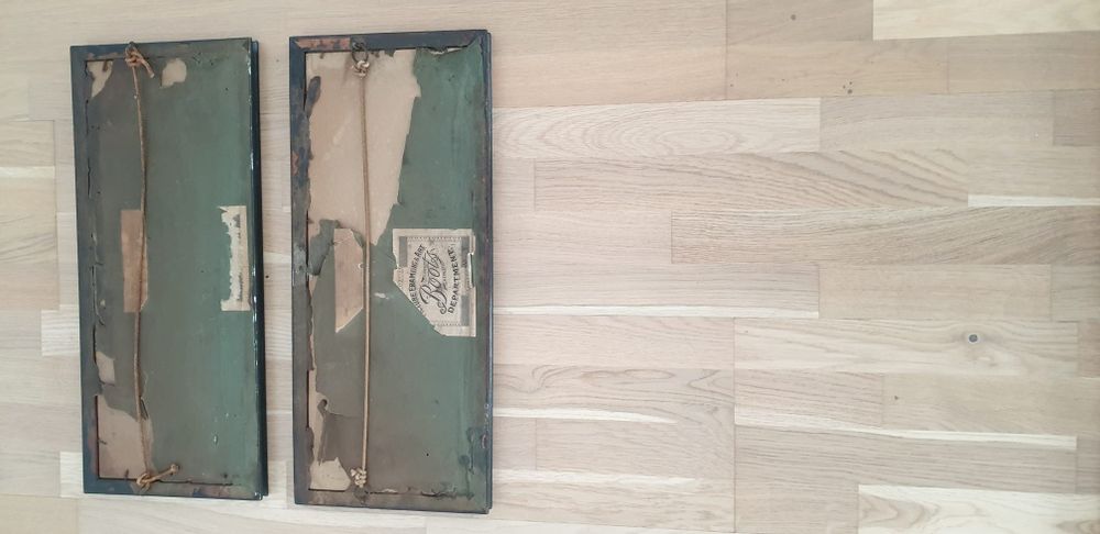 Set pereche tablouri litografii vintage colectie Anglia 1920