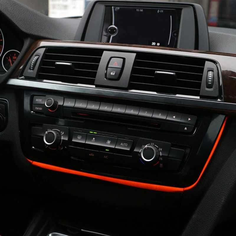 Rama Trim Negru Lucios Consola Radio Clima cu 2 culori led BMW F30 F32