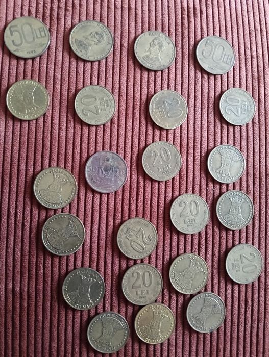 Monezi  20 și 50 lei.  Din ani 1991-1996
