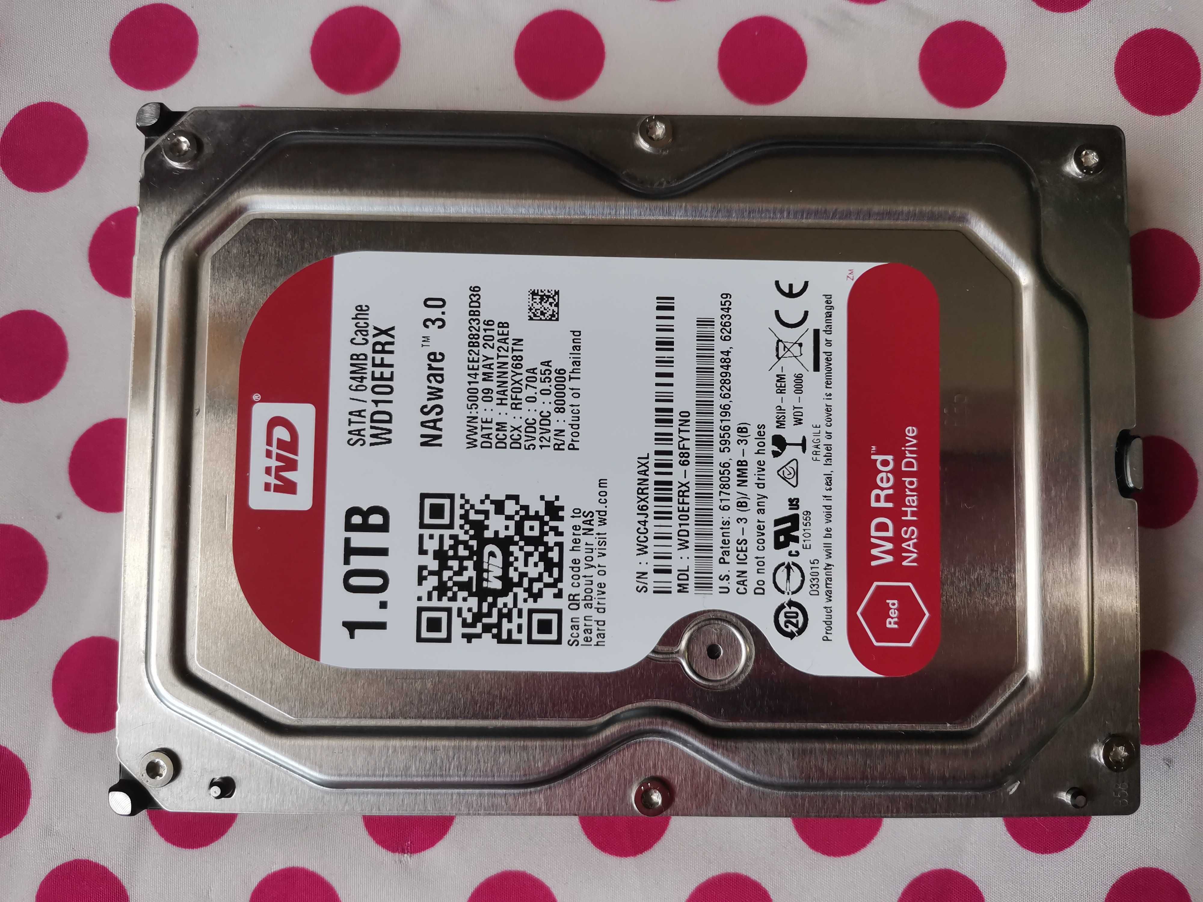 HDD, Hard Western Digital RED 3.5 1TB 5400rpm 64MB SATA3.