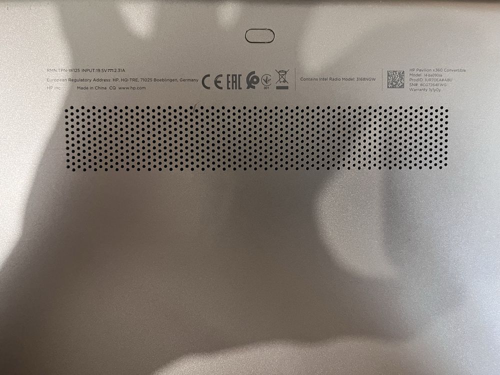 Laptop hp pavilion x360 convertible