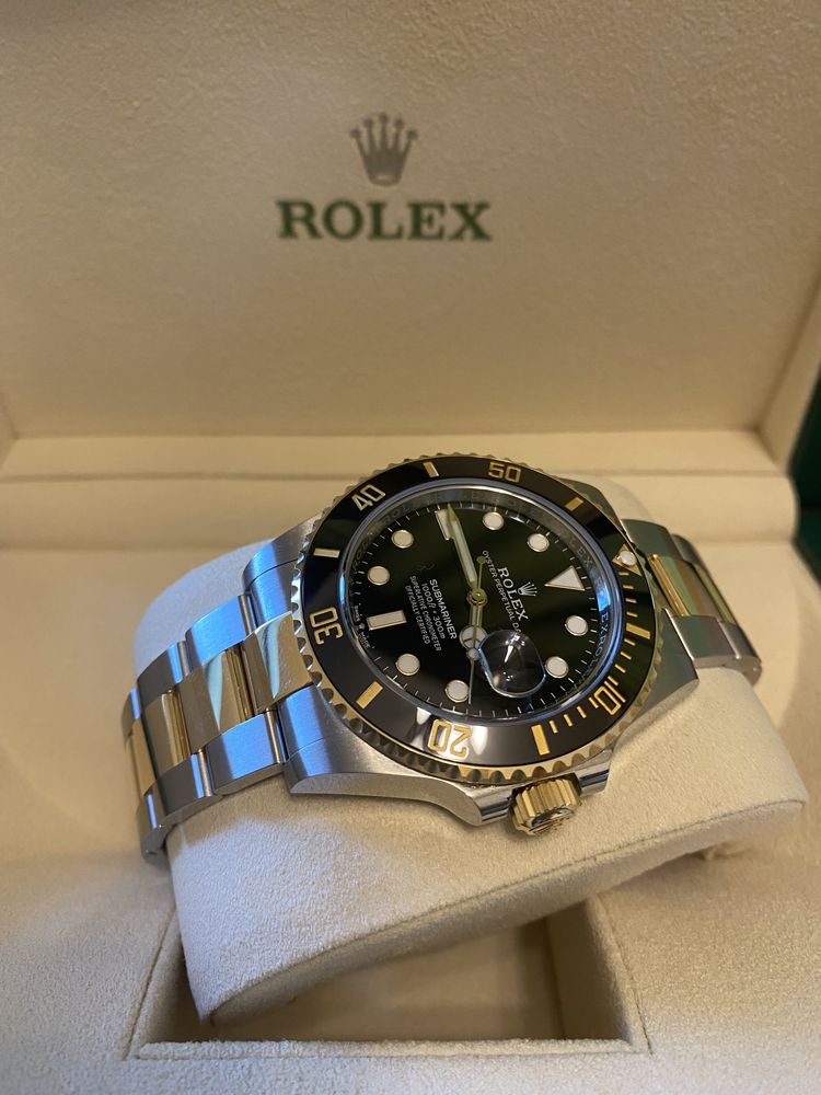 Rolex Submariner Date Black Dial Ceramic Bezel 18K Yellow Gold & Steel