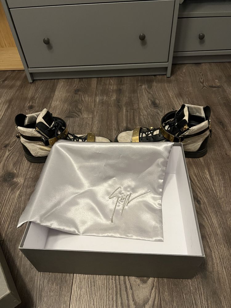 Giuseppe Zanotti White/OTH Leather Sneakers marime 44