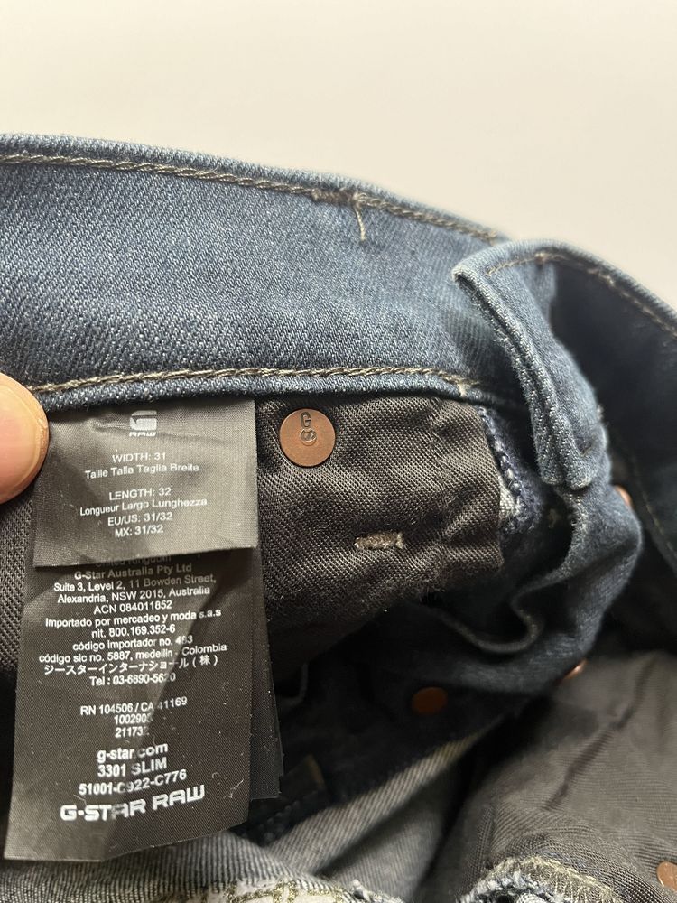 G Star RAW : 3301 Slim Нови / Оригинал