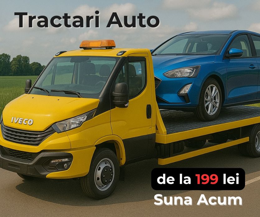 Tractari auto IEFTIN NON STOP-Platforma auto/cutie blocata/accident/