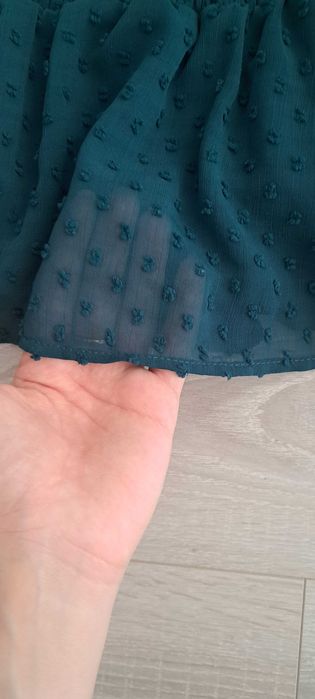 Елегантна блуза зелена и черна