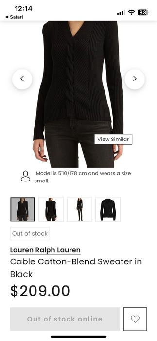 Ralph Lauren Cable Cotton-Blend дамски пуловер M-L