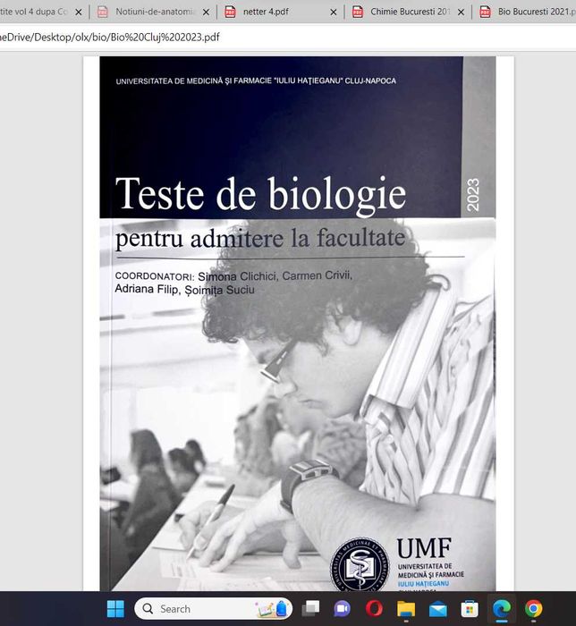 Cărți admitere medicina PDF