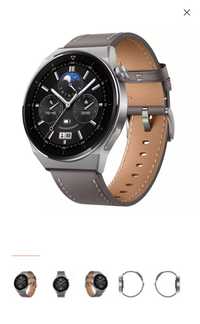Смарт часы HUAWEI Watch GT3 Pro (46mm) Gray Leather Strap