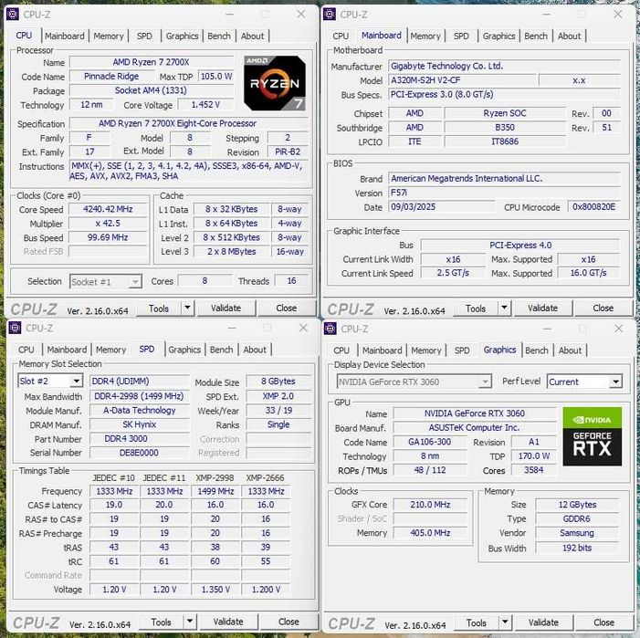 PC gaming Ryzen™ 7 2700x/ RX 5700 sau RTX 3060 / 16 Gb RAM/ SSD M2 1TB