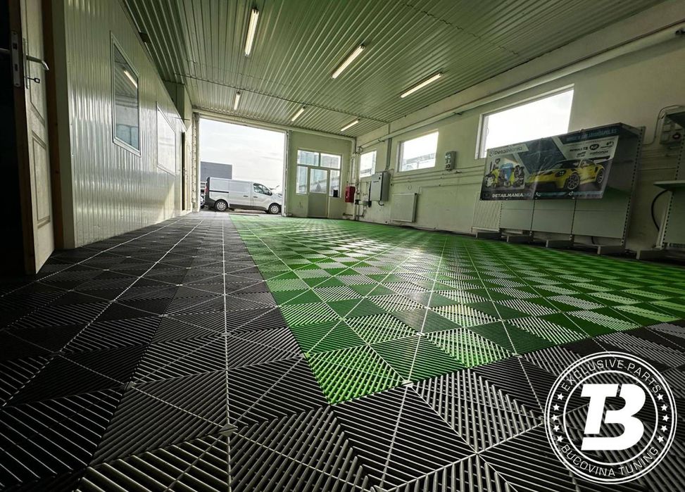 Pardoseala Modulara pentru Garaj si Ateliere Detailing - Verde