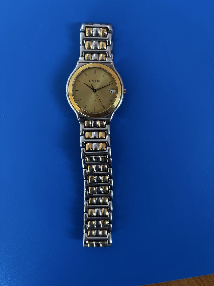 Vand ceas Bucherer dama,placat aur,sticla Saphire