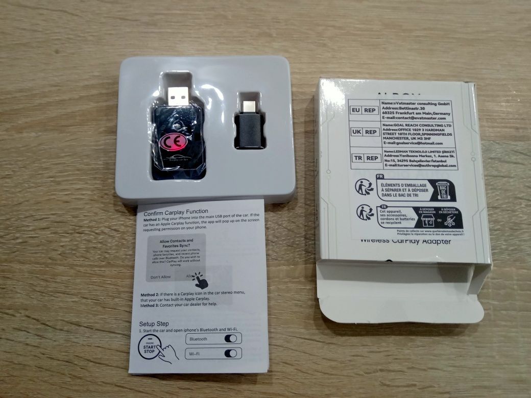 Adaptor wireless carplay